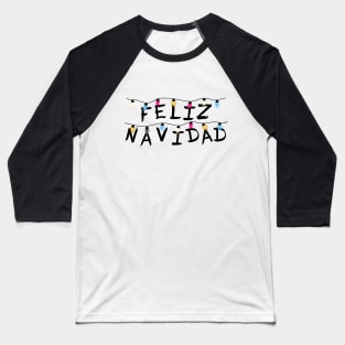 Luces Feliz Navidad Baseball T-Shirt